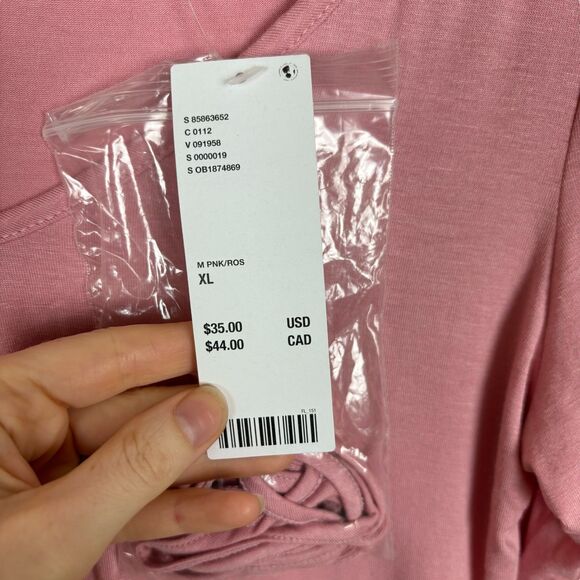 NWT Urban Outfitters Tie Me Up Silence Noise Pink V-Neck Cropped Top Women's XL - Picture 9 of 10